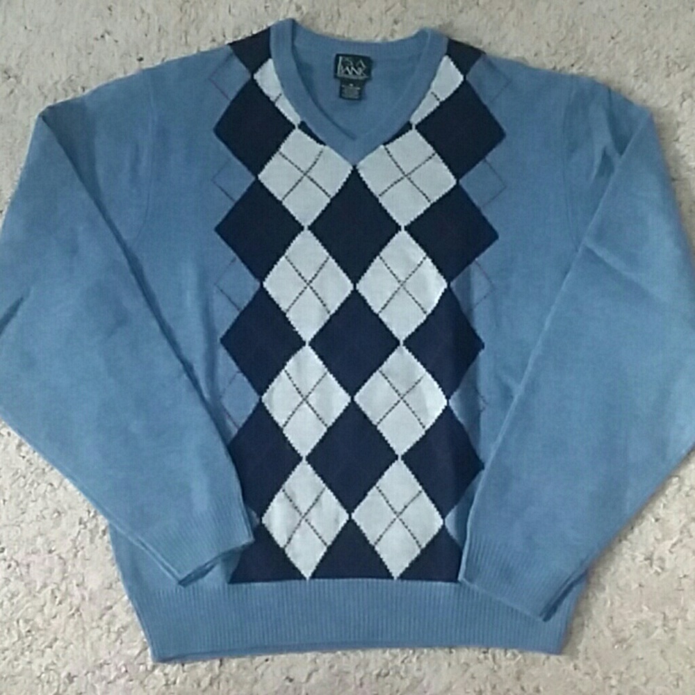 New Jos. A. Bank Lambs Wool V-Neck Sweater